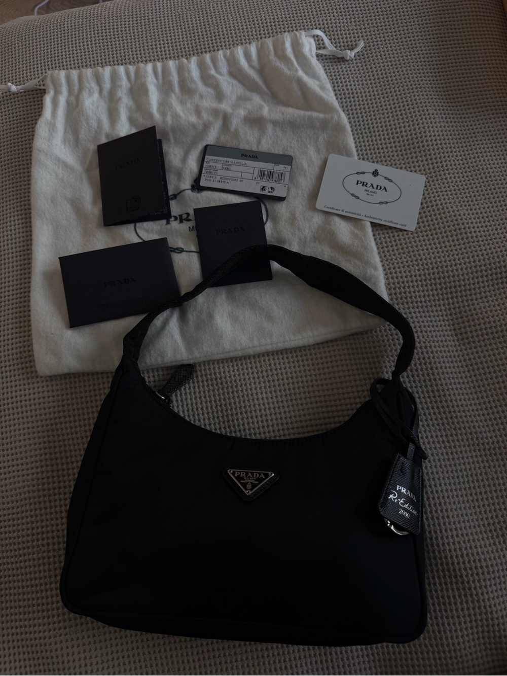 Prada Black Nylon Shoulder Bag